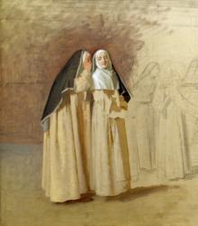 Studio per il dipinto: La visita del Cardinale 